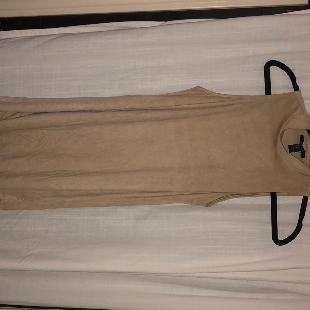 Suede Tan Dress (mid thigh length)